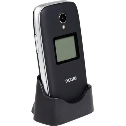 Evolveo - EasyPhone FS vikbar mobiltelefon för äldre 2.8 svart