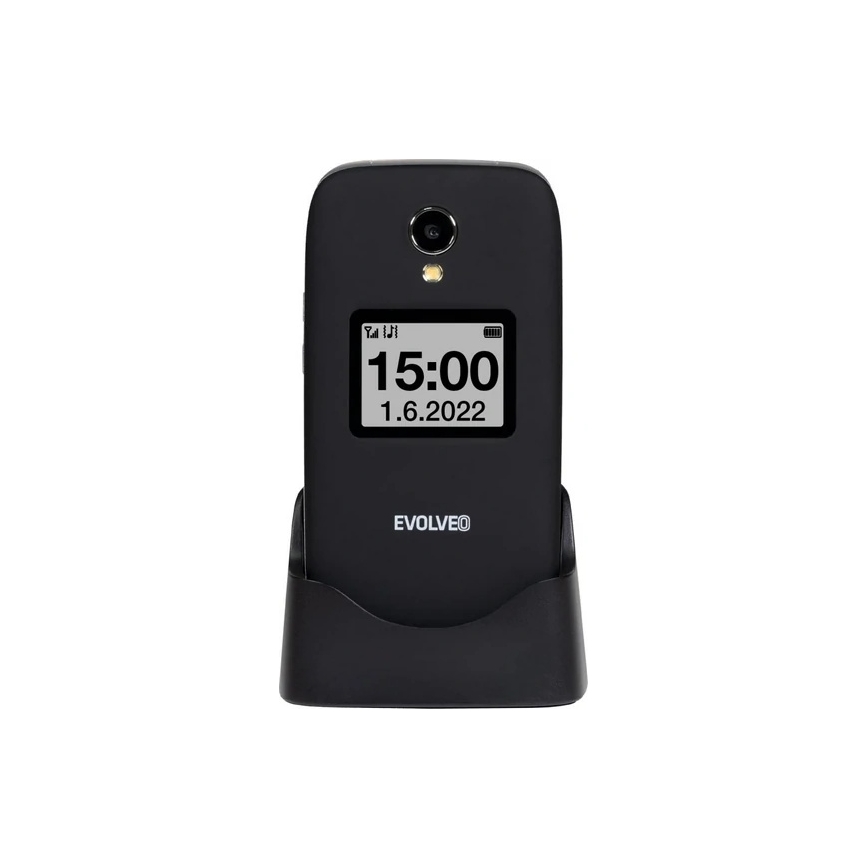 Evolveo - EasyPhone FS vikbar mobiltelefon för seniorer 2.8 svart
