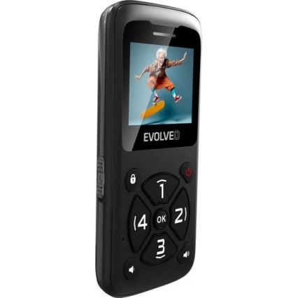 Evolveo - EasyPhone ID, mobiltelefon för seniorer, svart