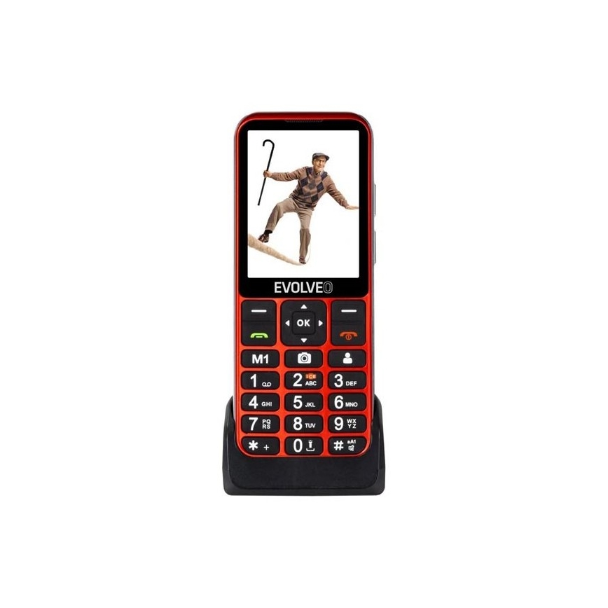 Evolveo - EasyPhone LT 4G mobiltelefon för äldre röd
