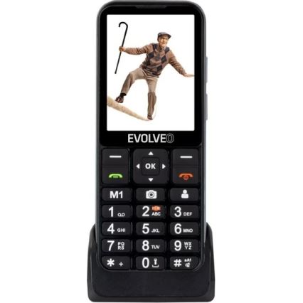 Evolveo - EasyPhone LT 4G mobiltelefon för äldre, svart
