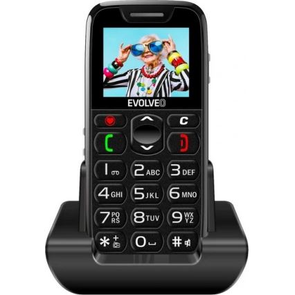 Evolveo - EasyPhone mobiltelefon för seniorer svart