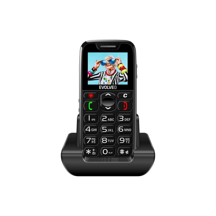 Evolveo - EasyPhone mobiltelefon för seniorer svart