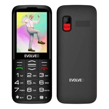 Evolveo - EasyPhone XO, mobiltelefon för seniorer i svart