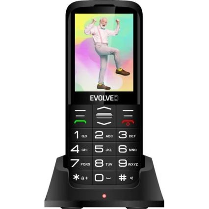 Evolveo - EasyPhone XO, mobiltelefon för seniorer i svart