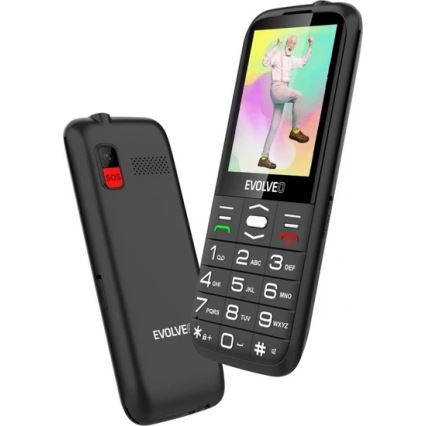Evolveo - EasyPhone XO, mobiltelefon för seniorer i svart
