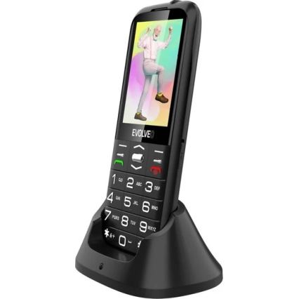 Evolveo - EasyPhone XO, mobiltelefon för seniorer i svart