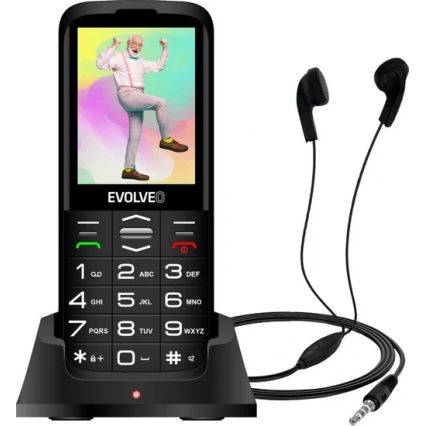 Evolveo - EasyPhone XO, mobiltelefon för seniorer i svart