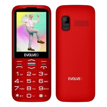 Evolveo - EasyPhone XO, mobiltelefon för seniorer, röd