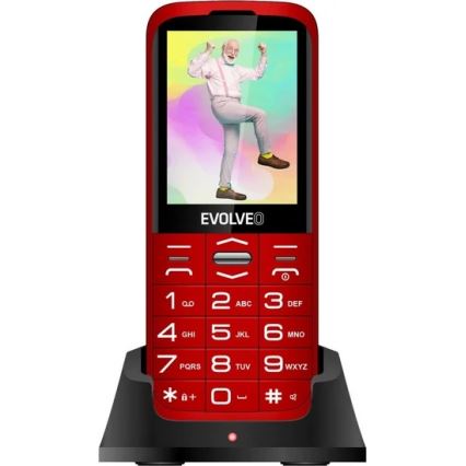 Evolveo - EasyPhone XO, mobiltelefon för seniorer, röd