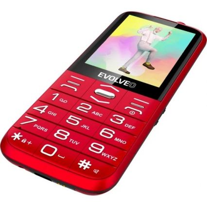 Evolveo - EasyPhone XO, mobiltelefon för seniorer, röd