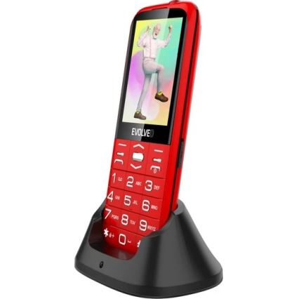 Evolveo - EasyPhone XO, mobiltelefon för seniorer, röd