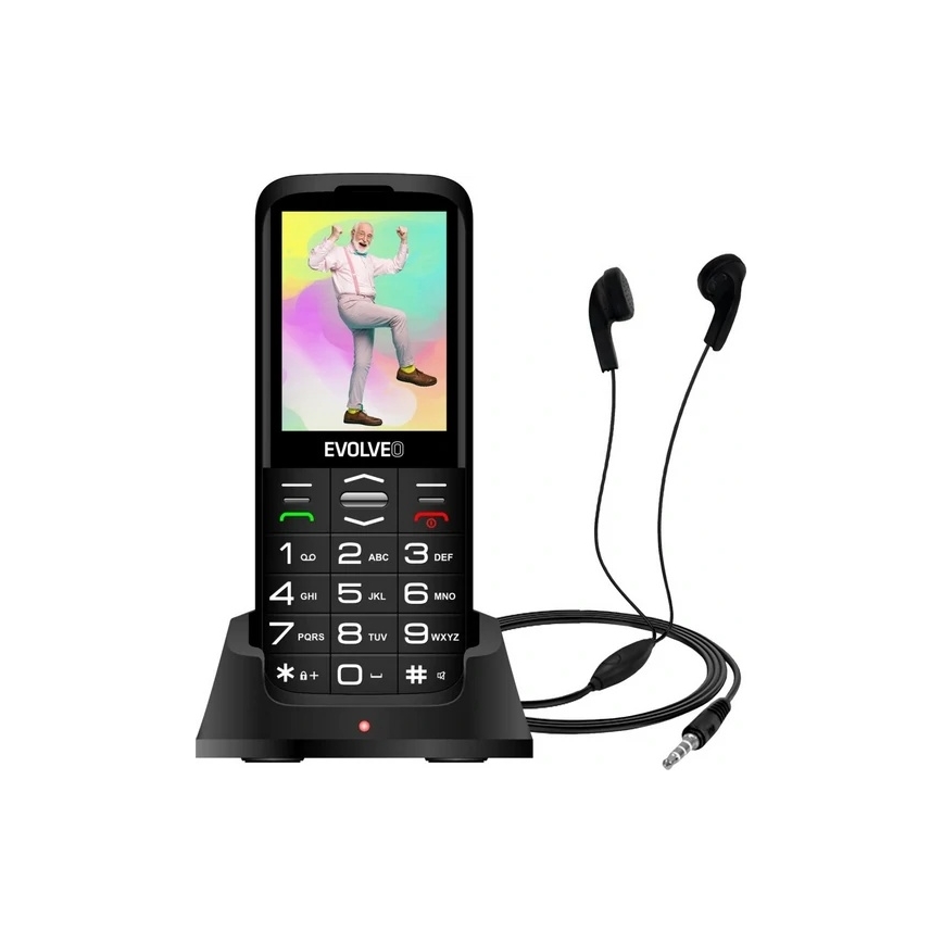 Evolveo - EasyPhone XO mobiltelefon för seniorer svart