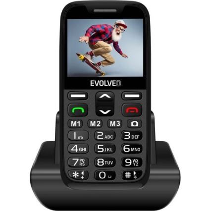 Evolveo - EasyPhone XR 2G mobiltelefon för seniorer svart