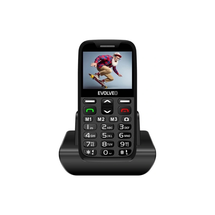 Evolveo - EasyPhone XR 2G mobiltelefon för seniorer svart