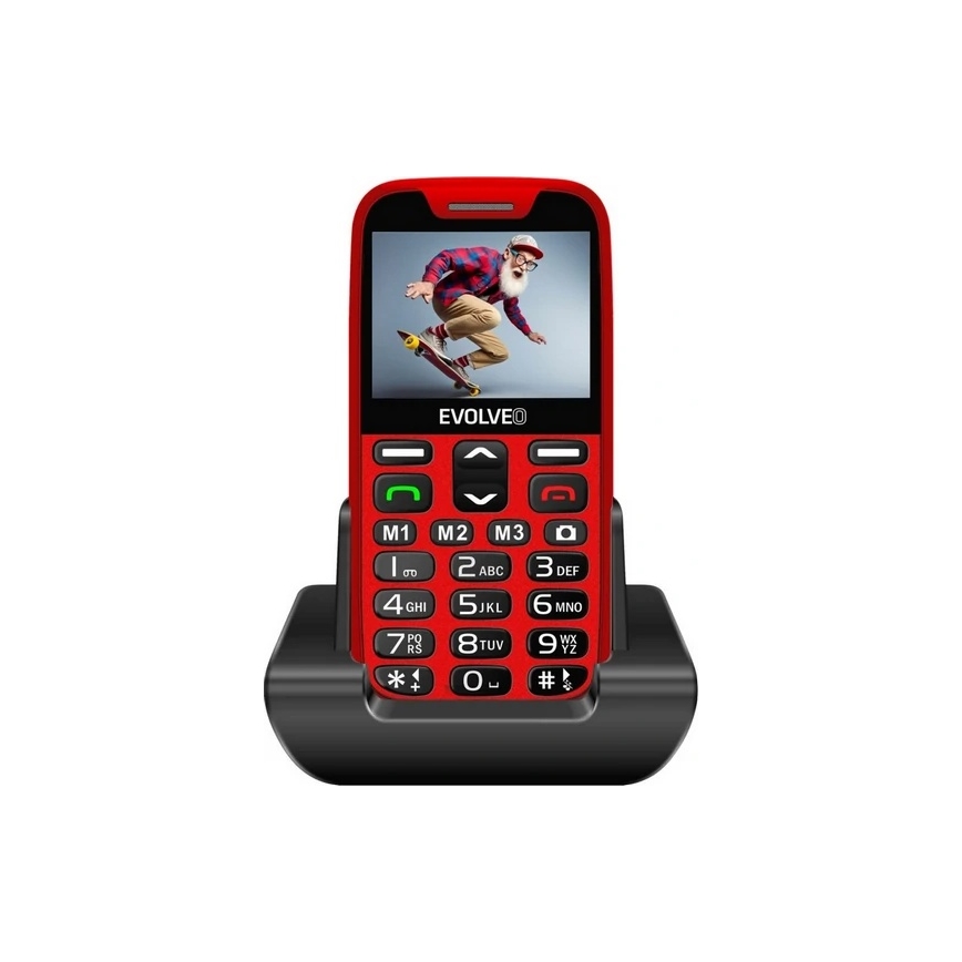 Evolveo - EasyPhone XR 4G mobiltelefon för seniorer, röd