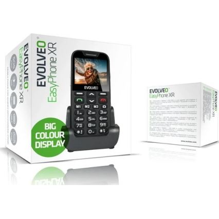 Evolveo - EasyPhone XR 4G mobiltelefon för seniorer, svart