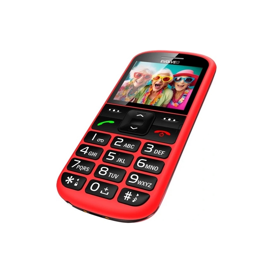 Evolveo - EasyPhone XS mobiltelefon för seniorer röd