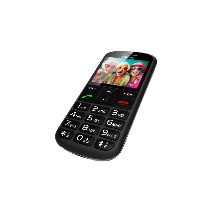 Evolveo - EasyPhone XS mobiltelefon för seniorer, svart