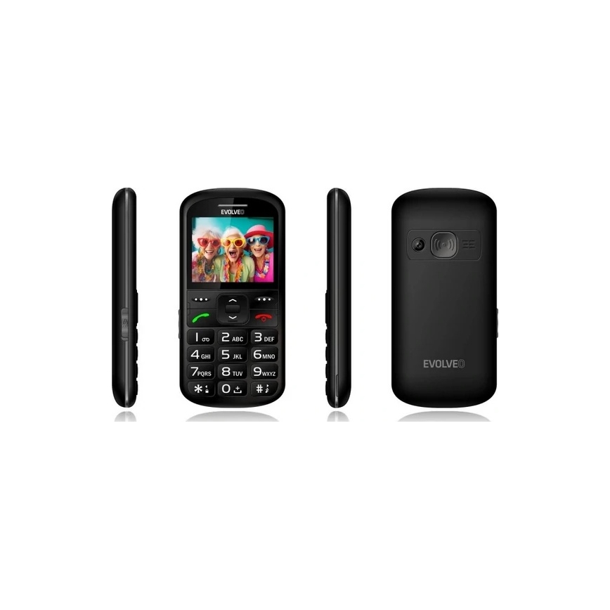 Evolveo - EasyPhone XS mobiltelefon för seniorer, svart