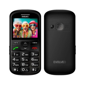 Evolveo - EasyPhone XS, svart mobiltelefon för seniorer