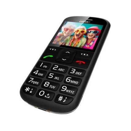 Evolveo - EasyPhone XS, svart mobiltelefon för seniorer