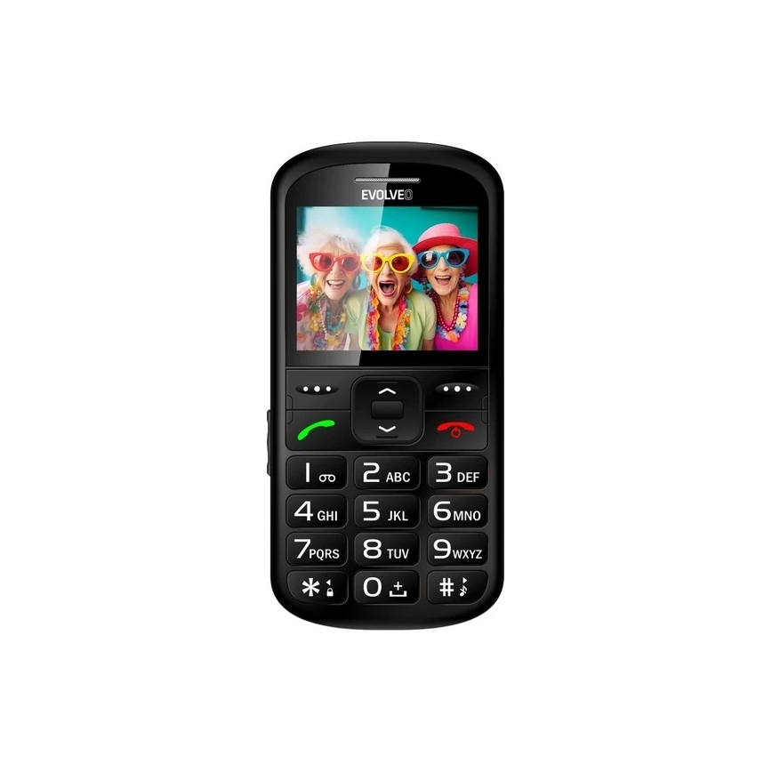 Evolveo - EasyPhone XS, svart mobiltelefon för seniorer