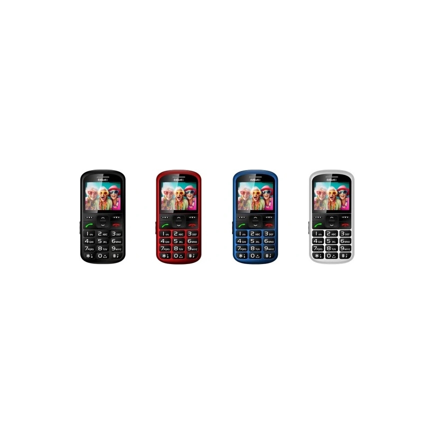 Evolveo - EasyPhone XS, svart mobiltelefon för seniorer