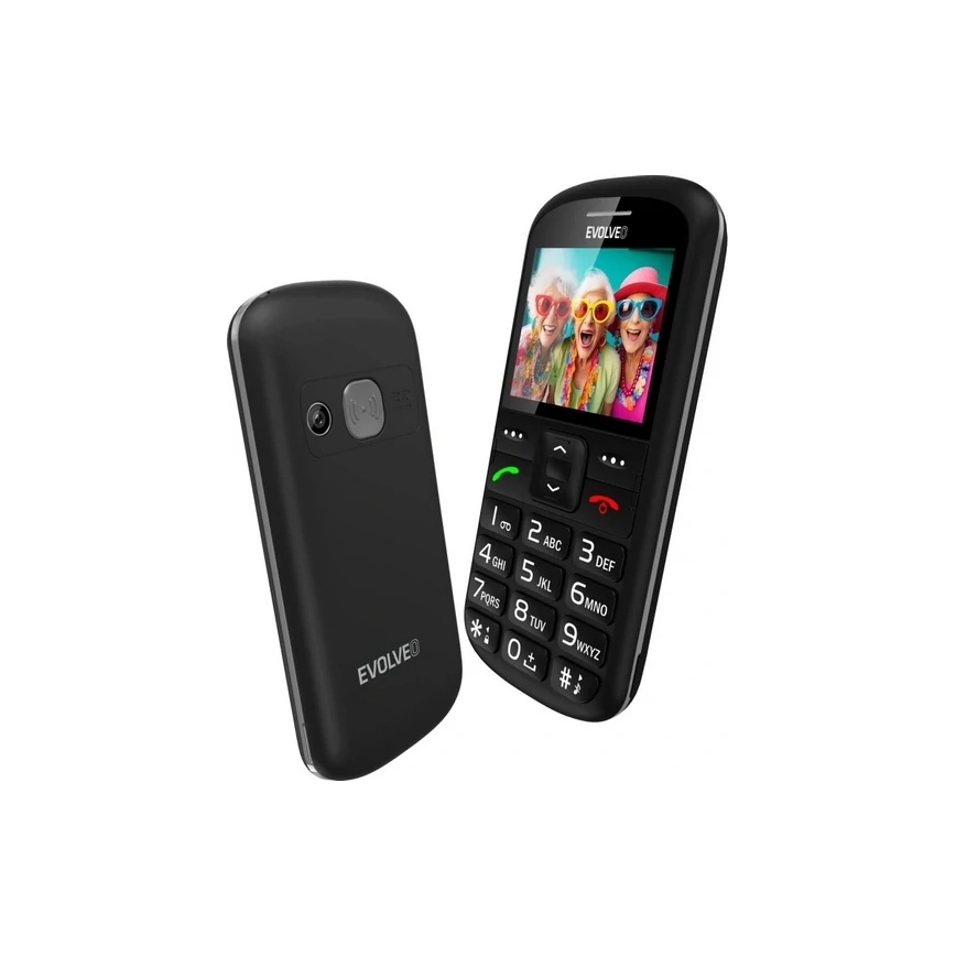 Evolveo - EasyPhone XS, svart mobiltelefon för seniorer