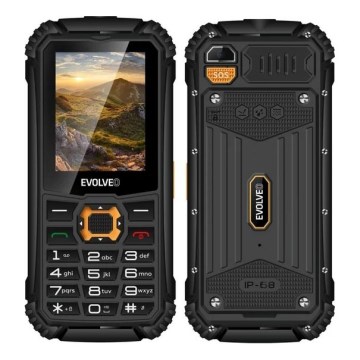 Evolveo - StrongPhone Q1, vattentät Dual SIM-telefon svart/orange