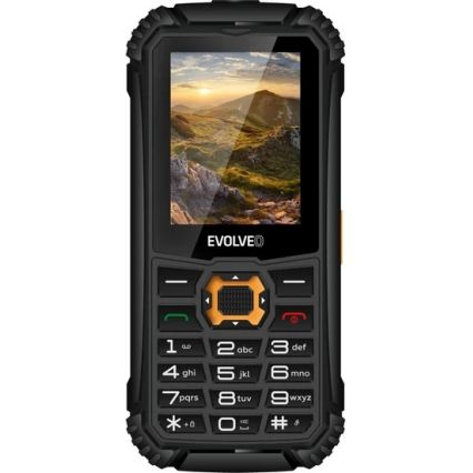 Evolveo - StrongPhone Q1 vattentät Dual SIM-telefon svart/orange