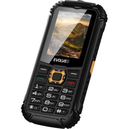 Evolveo - StrongPhone Q1 vattentät Dual SIM-telefon svart/orange