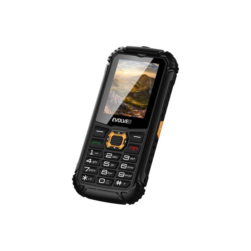Evolveo - StrongPhone Q1 vattentät Dual SIM-telefon svart/orange
