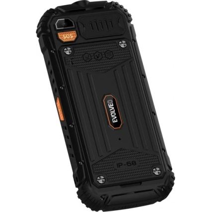 Evolveo - StrongPhone Q1 vattentät Dual SIM-telefon svart/orange