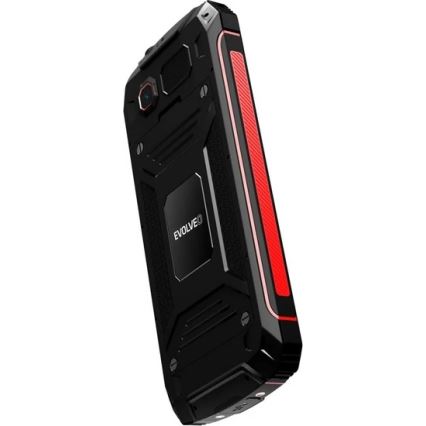 Evolveo - StrongPhone W4, vattentät Dual SIM-telefon svart/röd