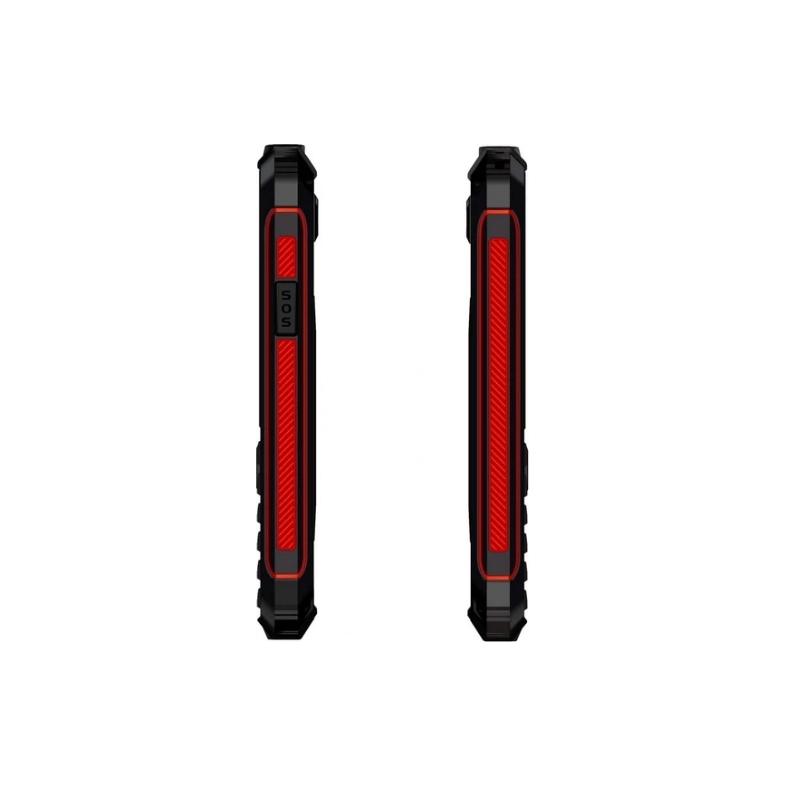 Evolveo - StrongPhone W4, vattentät Dual SIM-telefon svart/röd