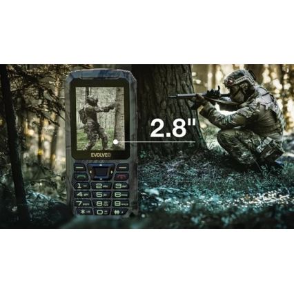 Evolveo - StrongPhone Z6 vattentät Dual SIM-telefon i jaktkamouflage