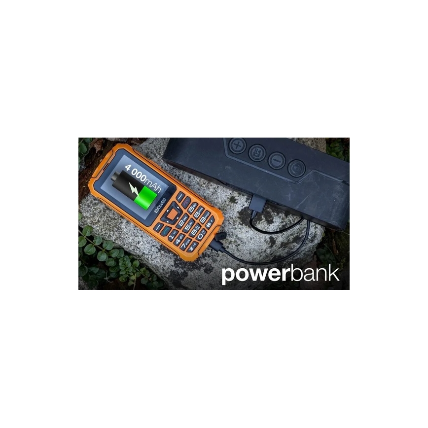 Evolveo - StrongPhone Z6, vattentät Dual SIM-telefon i orange