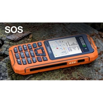 Evolveo - StrongPhone Z6, vattentät Dual SIM-telefon i orange