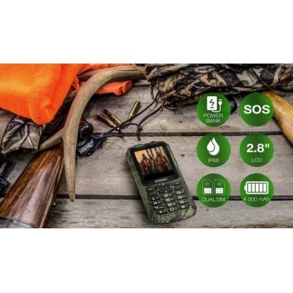 Evolveo - StrongPhone Z6 vattentät Dual SIM-telefon med jaktkamouflage