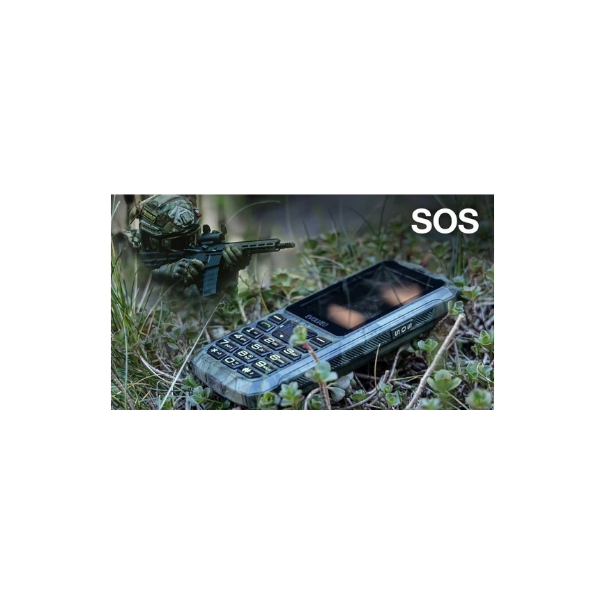 Evolveo - StrongPhone Z6 vattentät Dual SIM-telefon med jaktkamouflage