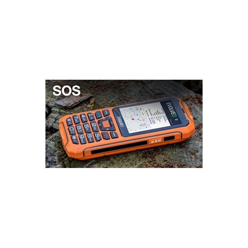Evolveo - StrongPhone Z6 vattentät Dual SIM-telefon, orange