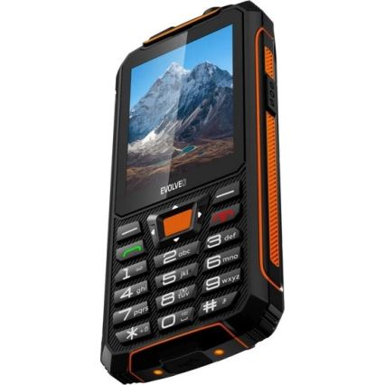 Evolveo - StrongPhone Z6, vattentät Dual-SIM-telefon svart/orange