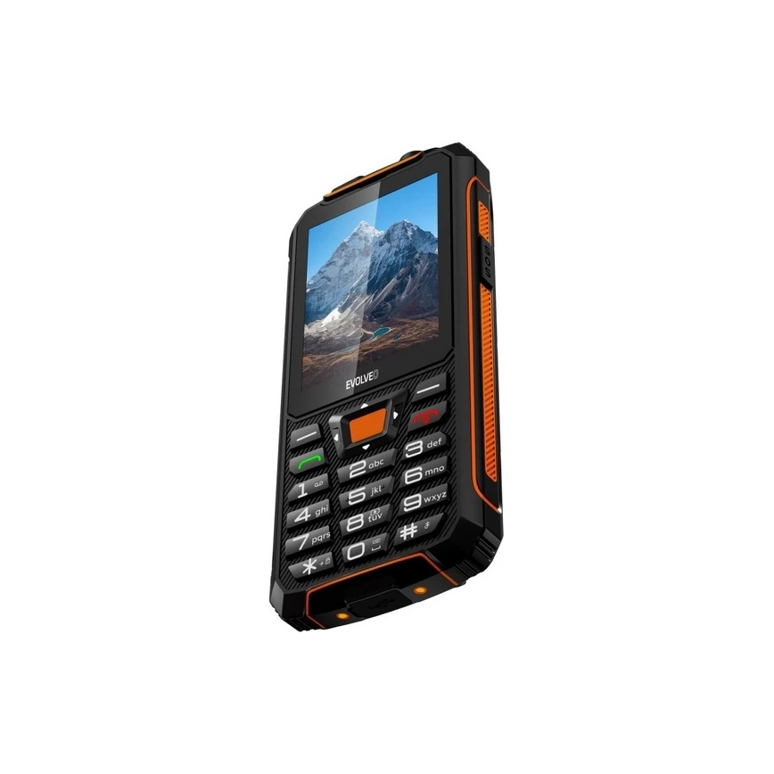 Evolveo - StrongPhone Z6, vattentät Dual-SIM-telefon svart/orange
