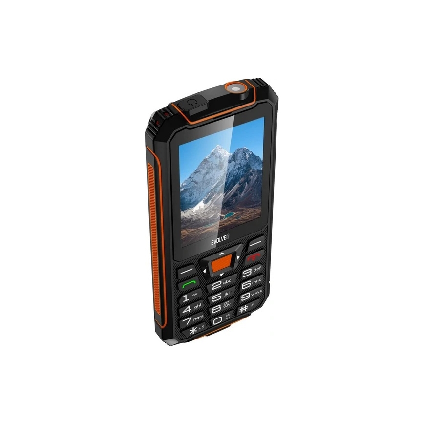 Evolveo - StrongPhone Z6, vattentät Dual-SIM-telefon svart/orange