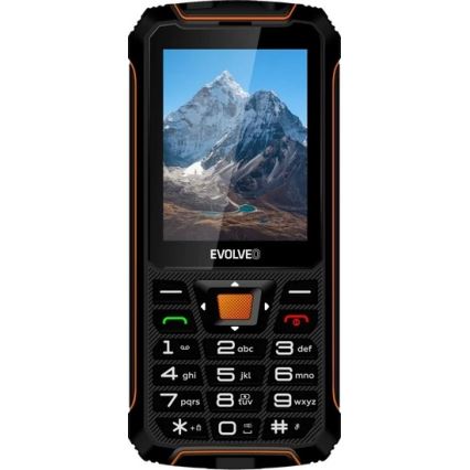 Evolveo - StrongPhone Z6, vattentät Dual-SIM-telefon svart/orange
