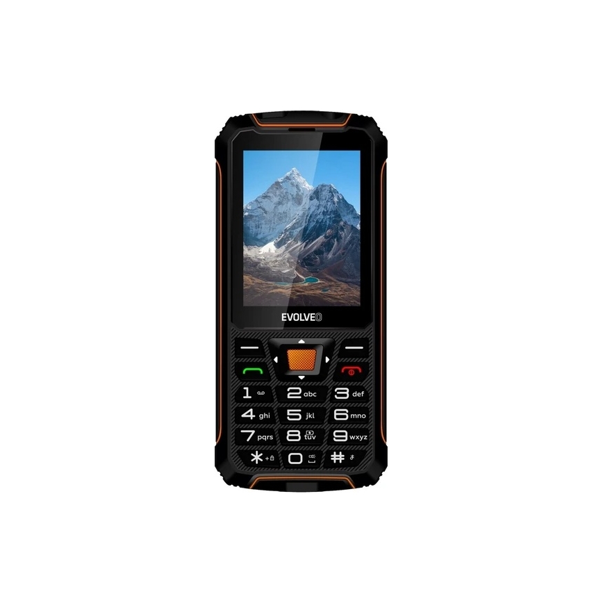 Evolveo - StrongPhone Z6, vattentät Dual-SIM-telefon svart/orange