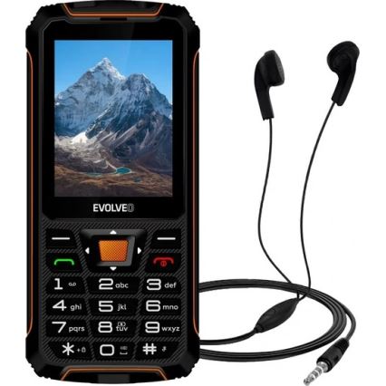 Evolveo - StrongPhone Z6, vattentät Dual-SIM-telefon svart/orange
