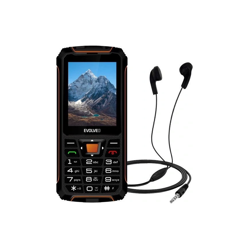 Evolveo - StrongPhone Z6, vattentät Dual-SIM-telefon svart/orange