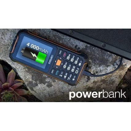 Evolveo - StrongPhone Z6, vattentät Dual-SIM-telefon svart/orange